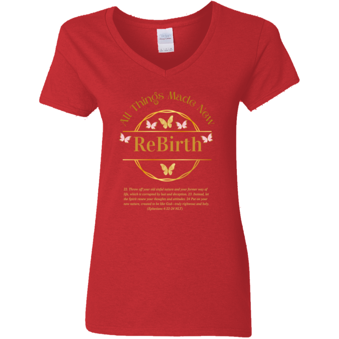 ReBirth Ladies V-Neck T-Shirt