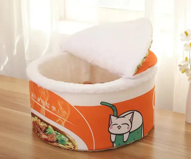 Instant Noodle Warm Dog Cat Nest Beds Cushion