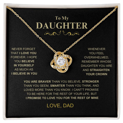 To My Daughter | LoveKnot Necklace