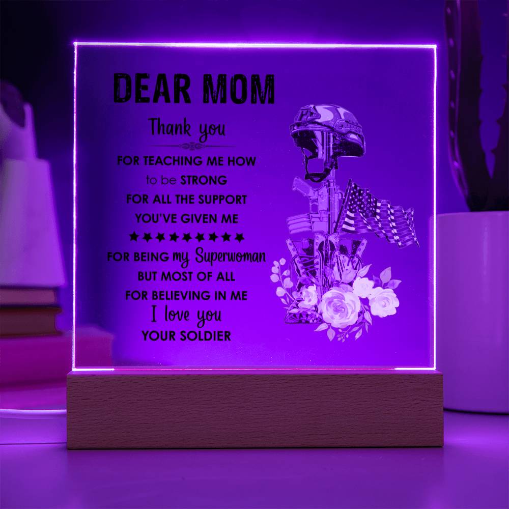 Mom Square Acrylic Plaque